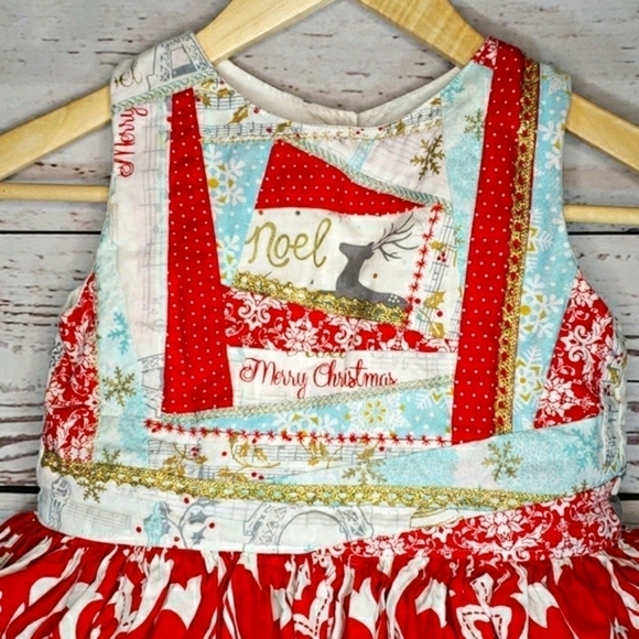 Handmade Holiday Christmas Dress for Toddlers - Picture 2 of 13